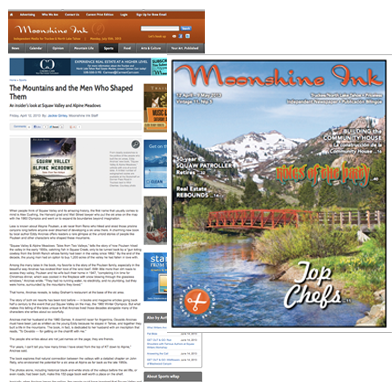 Review: Squaw Valley and Alpine Meadows: Tales From Two Valleys in Moonshine Ink Magazine, April 12, 2013